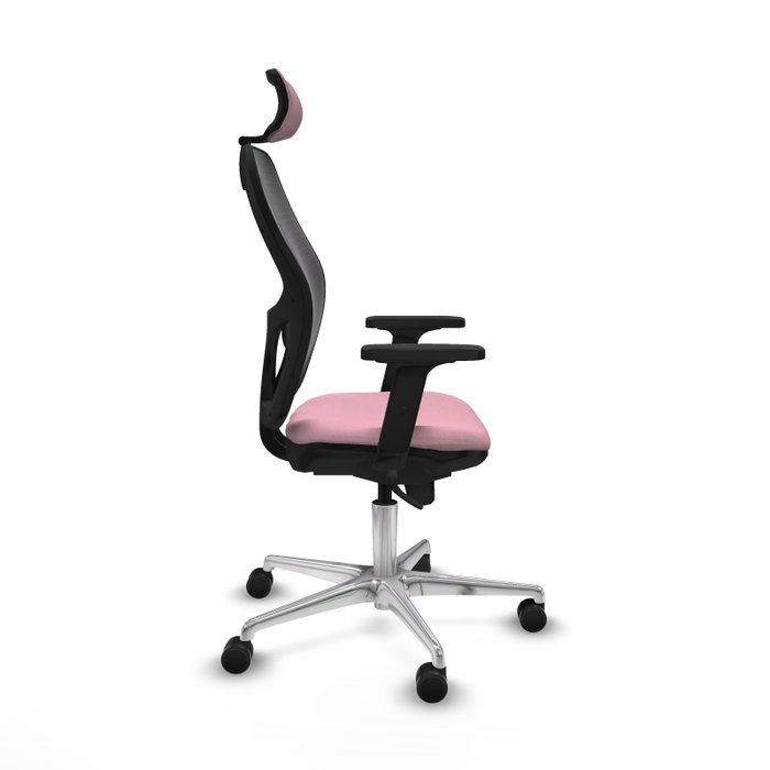 PIQUERAS Y CRESPO Silla de oficina Jorquera Rosa y Negra