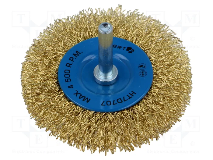 HÖGERT TECHNIK Cepillo de disco de latón de 75 mm con espiga HÖGERT TECHNIK Cepillo de disco de latón de 75 mm con espiga