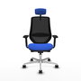 PIQUERAS Y CRESPO Silla de oficina Mardos con mecanismo Sincro/Traslack, Azul y Negro