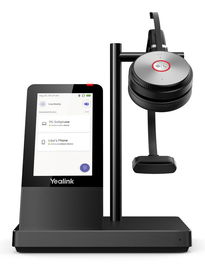 Yealink WH66 Mono Teams - Auriculares Inalámbricos DECT UC Workstation con Pantalla Táctil, Conectividad Multi-dispositivo y Tecnología Acoustic Shield para Microsoft Teams