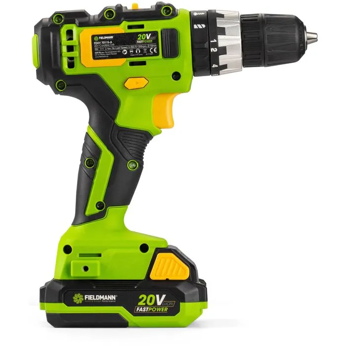 Fieldmann Taladro de impacto inalámbrico FIE8590669303847 Batería 20V 2Ah 35 Nm Cargador Rápido Maletín Fieldmann Taladro de impacto inalámbrico FIE8590669303847 Batería 20V 2Ah 35 Nm Cargador Rápido Maletín
