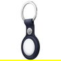 Apple Llavero AirTag de Microtwill y Acero Inoxidable, Anillo, Color Marina, Compatible con MGG14ZM/A