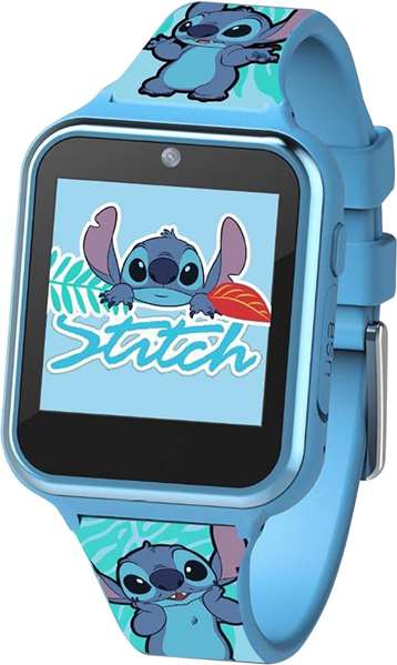 Kids Euroswan Reloj Inteligente Interactivo Stitch Multifunción, 3-99 años, con Idiomas: Español, Inglés, Francés, Italiano, Portugués, Alemán, Polaco