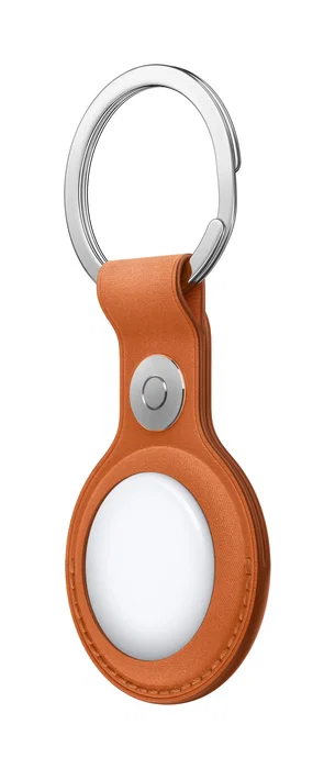 Apple MGFY4ZM/A Anillo Llavero para AirTag - Naranja Fox Orange - Microtwill y Acero Inoxidable