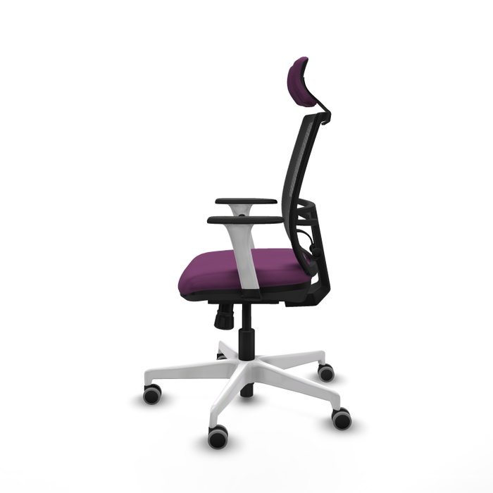PIQUERAS Y CRESPO Silla de oficina Yunquera con mecanismo Sincro, Morado y Negro
