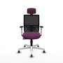 PIQUERAS Y CRESPO Silla de oficina Yunquera con mecanismo Sincro, Morado y Negro