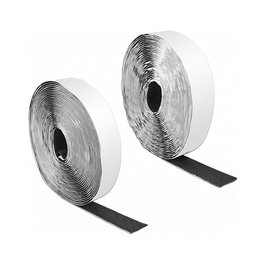 DeLOCK 19081 Cinta de gancho y lazo autoadhesiva 10 m x 25 mm negro
