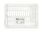 Kinvara Escurridor Plato Plástico Pequeño Blanco 42.5 x 7 x 29.5 cm (Set de 24)
