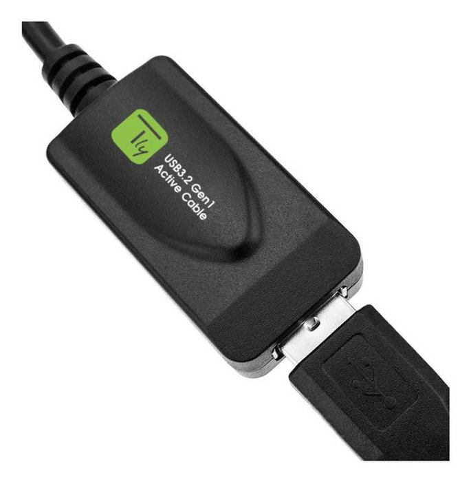 Techly Cable Extensor USB 3.2 SuperSpeed+ 5 Gbps 5 Metros Negro - Alargador de Señal USB para PC, Mac, PlayStation, Xbox, Impresora, Teclado, Ratón