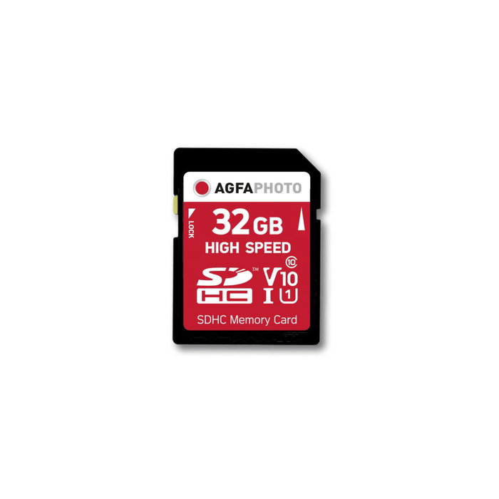 AgfaPhoto Tarjeta SDHC 32GB High Speed Class 10 UHS I U1 V10