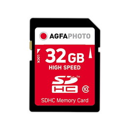 AgfaPhoto Tarjeta SDHC 32GB High Speed Clase 10 UHS-I U1 V10 - Card de Memoria
