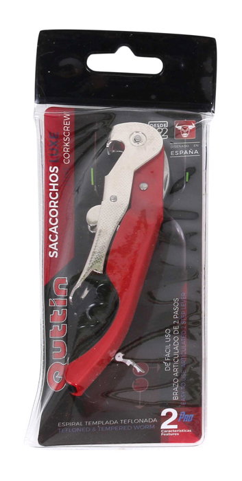 Quttin Abridor Sacacorchos Profesional Botón 12.5x3 cm 96 g (18 Unidades)