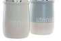DKD Home Decor Set de 5 Botes de Utensilios Pasteles Lianfeng en Gres