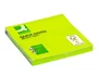 Q-connect Bloc de Notas Adhesivas Quita y Pon 76x76 mm Verde Neón 80 Hojas