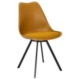 Home Deco Factory Silla Pp Con Cojín Atom Mostaza Contemporain