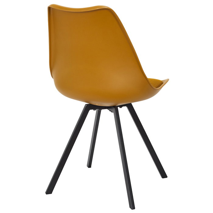 Home Deco Factory Silla Pp Con Cojín Atom Mostaza Contemporain