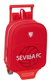 Mochila Escolar con Ruedas Sevilla Fútbol Club Rojo 22 x 27 x 10 cm