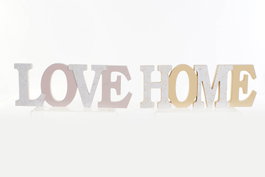 DKD Home Decor Decoración MDF Love Home 35x2x13 Surtido de 2 unidades