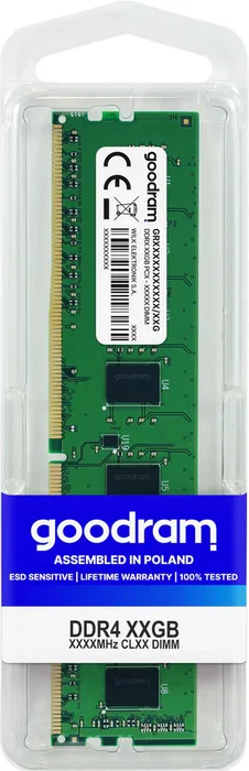 Goodram GR2400D464L17/16G Memoria RAM DDR4 16 GB 1x16GB 288-pin DIMM 2400 MHz CL17 1.2V para PC/Server Goodram GR2400D464L17/16G Memoria RAM DDR4 16 GB 1x16GB 288-pin DIMM 2400 MHz CL17 1.2V para PC/Server