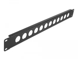 DeLOCK Panel de conexiones de 19″ tipo D 12 puertos negro