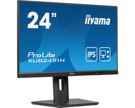 iiyama Monitor 24" XUB2491H-B1, Panel IPS, 100Hz, HDMI, DisplayPort, Regulable en Altura, Full HD