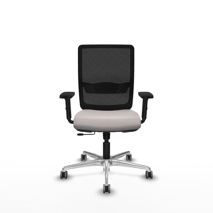 PIQUERAS Y CRESPO Silla de oficina Haches con mecanismo Sincro/Traslack Blanco y Negro