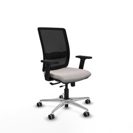 PIQUERAS Y CRESPO Silla de oficina Haches con mecanismo Sincro/Traslack Blanco y Negro