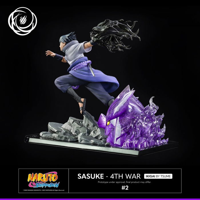 Tsume Art Figura Naruto Shippuden Sasuke 4th War Estatua Resina PVC Coleccion IKIGAI