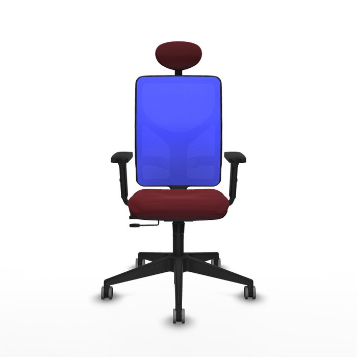 PIQUERAS Y CRESPO Silla de oficina Motilla con mecanismo Sincro/Traslack Granate y Azul PIQUERAS Y CRESPO Silla de oficina Motilla con mecanismo Sincro/Traslack Granate y Azul
