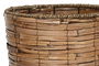 DKD Home Decor Macetero Tropical Marron Ratan y Metal Set de 3 Piezas 31 x 31 x 27 cm