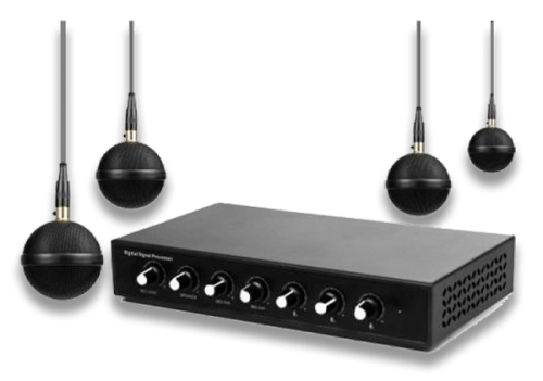 Laia TPAPQ Sistema de audio para conferencias en grupo con 4 micrófonos de techo para salas de reuniones