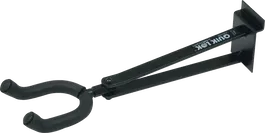 QUIKLOK Soporte Guitarra Pared Doble Perfil Largo (24,5 Cm) Acero Negro Carga Máxima 12,5 Kg