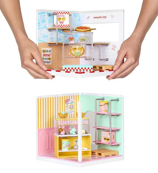 Mga Miniverse Spaces Starter Pack Pizza 566069 Colección para Crear y Customizar Espacios