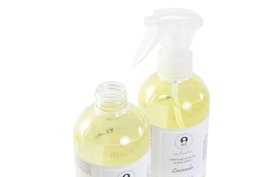 DKD Home Decor Spray Transparente 7 x 7 x 21 cm (6 Unidades) 250 ml Aromas Frutas del Bosque y Lavanda