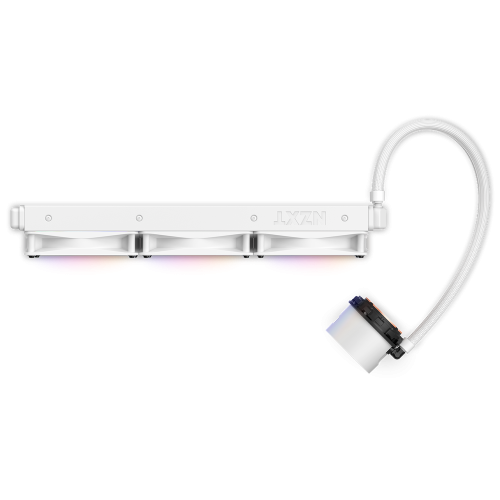 NZXT Kraken 360 RGB RL-KR360-W1 Sistema de refrigeración líquida todo en uno, 3 ventiladores, RGB, 12 cm, Blanco