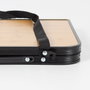 Aktive Mesa de camping plegable efecto bambú con asas transporte