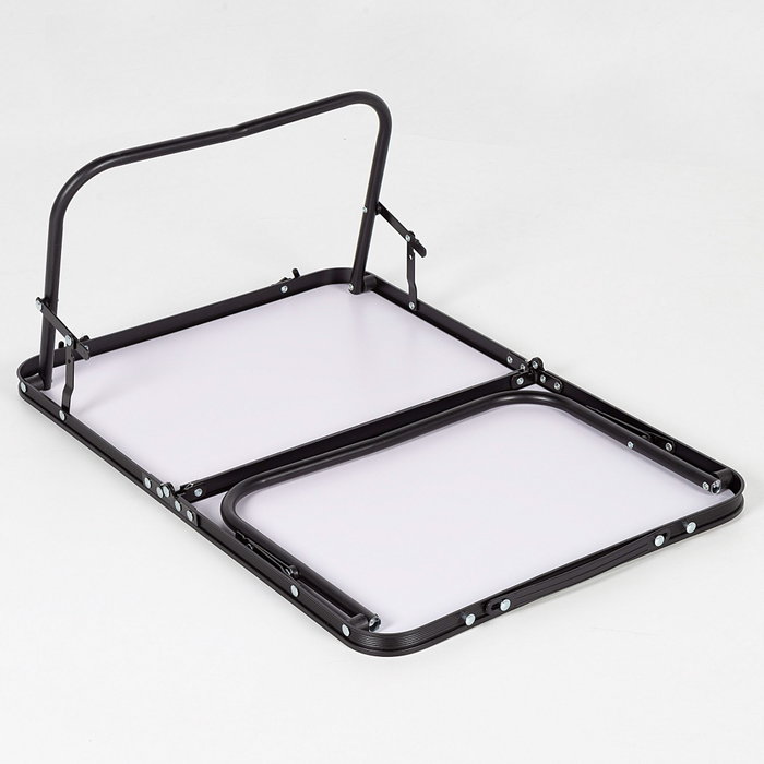 Aktive Mesa de camping plegable efecto bambú con asas de transporte