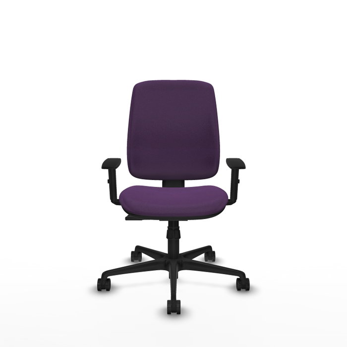 PIQUERAS Y CRESPO Silla de oficina Alares Morada con mecanismo Sincro y brazos 1D
