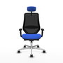 PIQUERAS Y CRESPO Silla de oficina Mardos con mecanismo Sincro/Traslack Azul y Negro