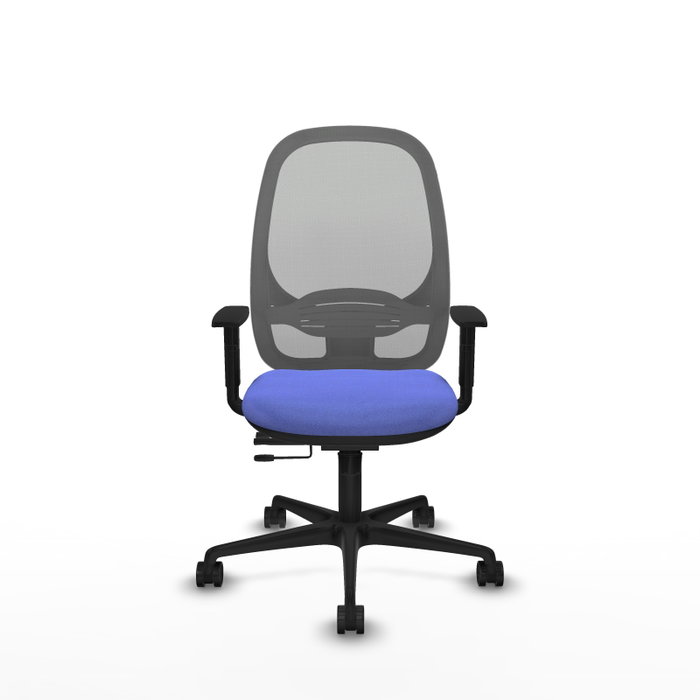 PIQUERAS Y CRESPO Silla de oficina Cilanco con mecanismo Sincro/Traslack Azul claro y Gris