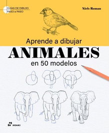 HOAKI Aprende a dibujar animales en 50 modelos, NIELS ROMAN - HOAKI