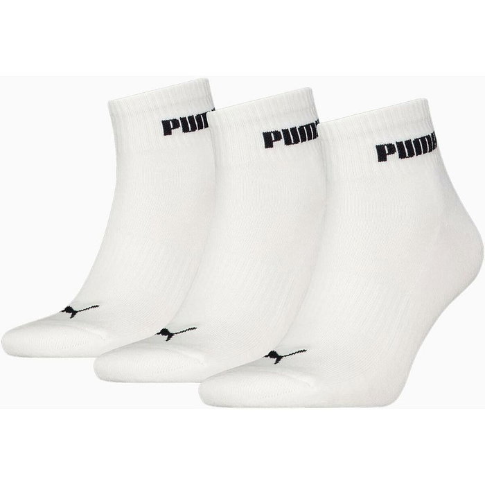 Calcetines Deportivos Puma CUSHIONED NEXT QUARTER 701225904 001 Blanco 3 pares Calcetines Deportivos Puma CUSHIONED NEXT QUARTER 701225904 001 Blanco 3 pares