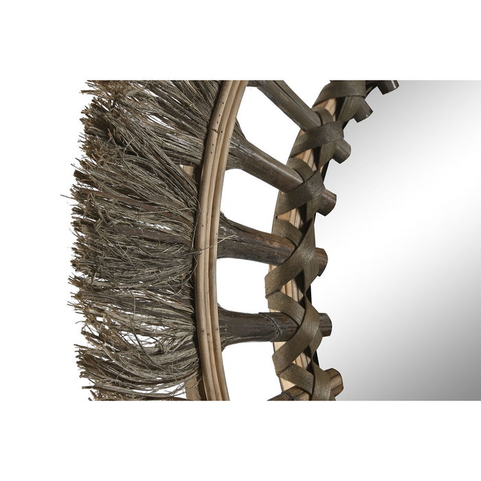 DKD Home Decor Espejo de Fibra Natural 60x60 cm