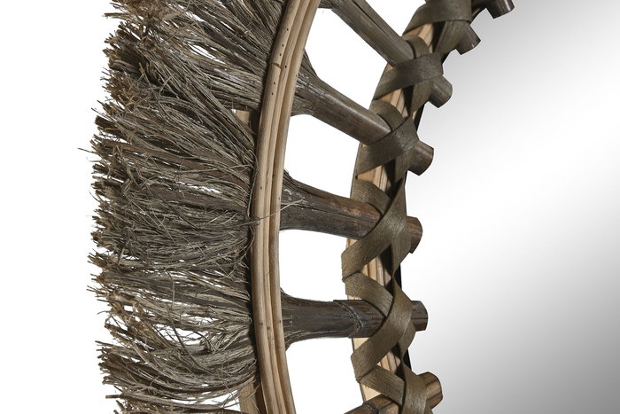 DKD Home Decor Espejo Tropical Natural 60 x 60 cm