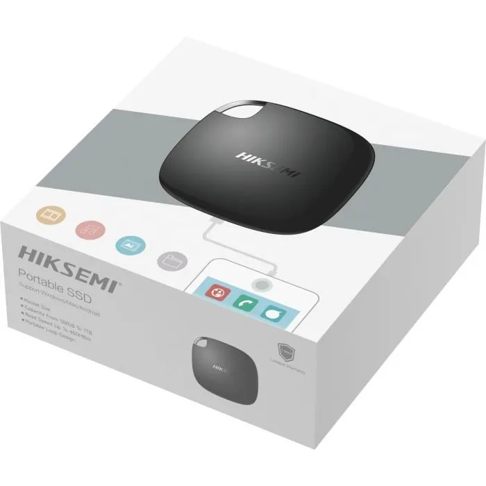 Hiksemi SSD Externo T100 512GB USB-C 450MB/s Negro HIK1711582014129