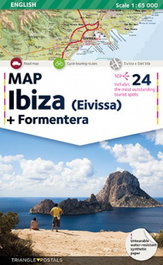TRIANGLE POSTALS Ibiza + Formentera, map