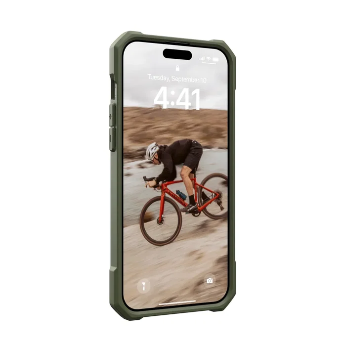 Urban Armor Gear Carcasa Rugged Case Essential Armor Series para Apple iPhone 15 Plus (6.7") - Color Verde, Resistente a Impactos, Carga Inalámbrica, Ref: 114307114040