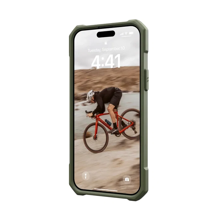 Urban Armor Gear Carcasa Rugged Case Essential Armor Series para Apple iPhone 15 Plus (6.7") - Color Verde, Resistente a Impactos, Carga Inalámbrica, Ref: 114307114040
