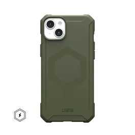 Urban Armor Gear Carcasa Rugged Case Essential Armor Series para Apple iPhone 15 Plus (6.7") - Color Verde, Resistente a Impactos, Carga Inalámbrica, Ref: 114307114040