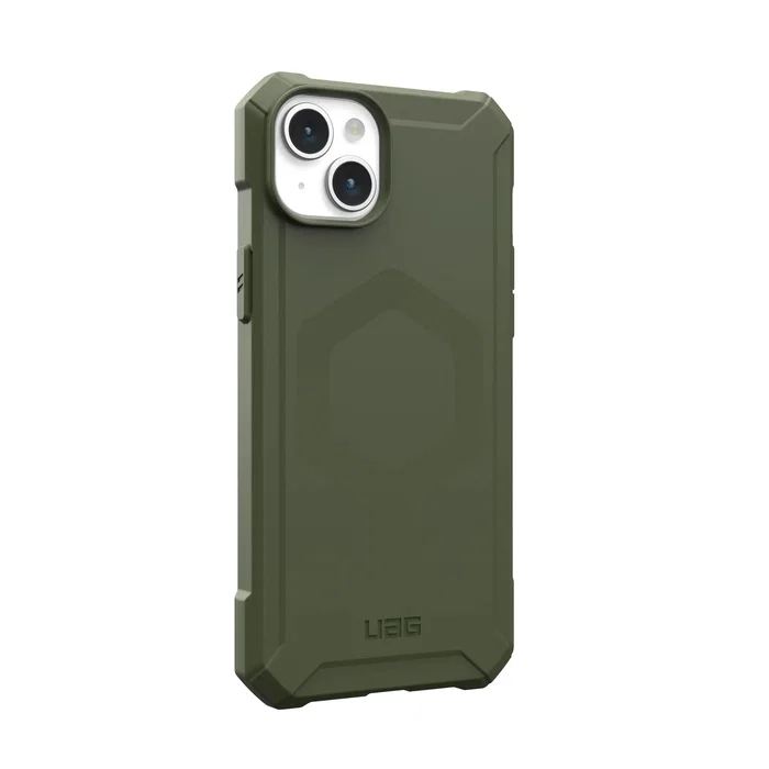 Urban Armor Gear Carcasa Rugged Case Essential Armor Series para Apple iPhone 15 Plus (6.7") - Color Verde, Resistente a Impactos, Carga Inalámbrica, Ref: 114307114040